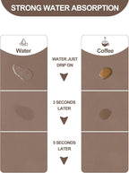 Dish Drying Mat for Kitchen Counter, 12"x19" Dish Drying Pad with Non-slip Rubber Backed, Hide Stain Anti Absorbent for Kitchen Counter, Drying Mat for Coffee Machine Dish Rack (Brown)