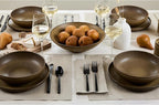 Solino Home Linen Natural Placemats Set of 4-100% Pure Linen Placemats 14 x 19 Inch for Holiday, New Year - Fete