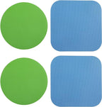 LUTER 4pcs Jar Opener, Rubber, Multi-function Silicone Bottle Opener for Seniors with Weak Hands Lid Cap Gripper Pads Kitchen Coasters Gadgets(Light Blue, Green)