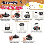 14oz Insulated Vacuum Food Jar with Buckle Lid,Soup Thermo for Hot Food Kids,Wide Mouth Leakproof Stainless Steel Lunch Container with Spoon-Black