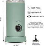 Rae Dunn Electric Milk Frother Steamer -Stylish Automatic Milk Steamer and Frother, Milk Warmer, Hot and Cold Foam Maker for Coffee, Latte, Cappuccino, Macchiato - 550 Watt (Sage)