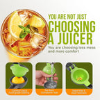 Zulay Kitchen Metal 2-in-1 Lemon Squeezer - Sturdy Max Extraction Hand Juicer Lemon Squeezer Gets Every Last Drop - Easy to Clean Manual Citrus Juicer - Easy-Use Lemon Juicer Squeezer - Gray/Lime
