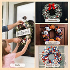 Decorative Suction Cup Hooks, Wreath Hanger, Multi-Purpose Wall Mount for Bathroom, Kitchen, Door, Window, Easy Install 5PCS (Wood Grain)