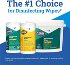 CloroxPro Clorox Disinfecting Wipes, Lemon Fresh, 75 Count, Pack of 6 (Package May Vary)