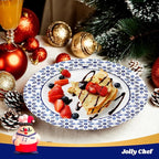JOLLY CHEF 10 inch Disposable Paper Plates 140 Count, Soak Proof, Cut Proof, Heavy Duty Paper Plates for Everyday Use