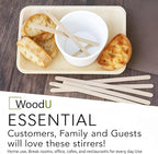 Wooden Coffee Stirrers 7.5" 1000 pcs - Birchwood Stir Sticks for Coffee, Cocktails and More