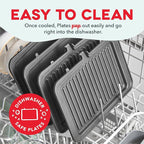 Dash MultiMaker® Flex Press Grill System, Grill and Griddle - Nonstick Removable Plates - Indoor Countertop Electric Grill for Sandwiches, Burgers, and Breakfast - Forged Iron