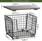 Wire Storage Basket For Kitchen Pantry and Counter - Stackable Wire Organizing Bin For Produce, Vegetable - Countertop Potato, Onion, Veggie Basket Brown