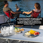 Stainless Steel Utensil Basket,Dishwasher , Flatware Basket, Kitchen, Countertop, Office, Camping, Outdoors, and Restaurants, 4-Compartment, Silver