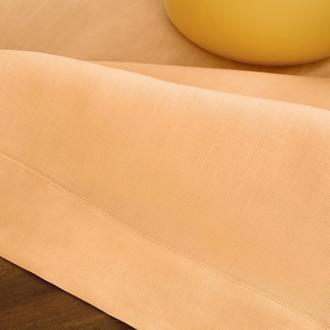Solino Home Linen Napkins Set of 4-100% Pure Linen Peach Dinner Napkins Cloth 20 x 20 Inch for Valentines - Fete, Handcrafted and Machine Washable