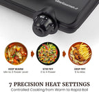 Elite Gourmet Countertop Electric Burner, 1000W Cast Iron Hot Plate, 7 Heat Settings, Portable Cooktop for RV, Dorm, Office & Small Kitchens, Road-Ready & Compact