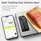 Ultrean Smart Food Kitchen Scale with Nutritional Calculator, APP for Calorie & Macro Tracking, AI Powered, Goal Progress, Digital Calorie Scale for Weight Loss, Stainless Steel, 22lb