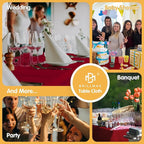 BRILLMAX 8 Pack Burgundy Tablecloths for 6 Foot Rectangle Tables 60 x 102 Inch - 6ft Rectangular Bulk Linen Polyester Fabric Washable Cloth Cover for Wedding Reception Banquet Birthday Party
