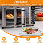 Air Fryer Basket Replacement for Gourmia GTF7655 GTF7460 GTF7465 GTF7520- Toaster Oven Accessory Parts for 24L Capacity 1700W French Door Digital Air Fryer Oven with 17 Cooking Presets