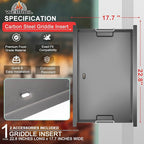 Flat Top Griddle Insert for Napoleon Rogue 425 Series, Carbon Steel Griddle Plate Replacement for Napoleon R425, R425-1, R425-2, 425SB, COS425SBPK, R425NSS, R425SIB, Replace Part S83013, 22.8''X17.7''