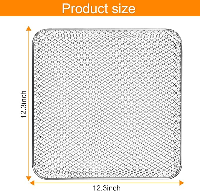 Air Fryer Basket Replacement for Gourmia GTF7655 GTF7460 GTF7465 GTF7520- Toaster Oven Accessory Parts for 24L Capacity 1700W French Door Digital Air Fryer Oven with 17 Cooking Presets