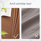 BALCONY & FALCON Rectangle Tablecloth Washable Wrinkle Resistant and Water Proof Table Cloth Decorative Linen Fabric Tablecloths for Dining Parties Kitchen Wedding and Outdoor Use(Coffee Brown, 55x95)