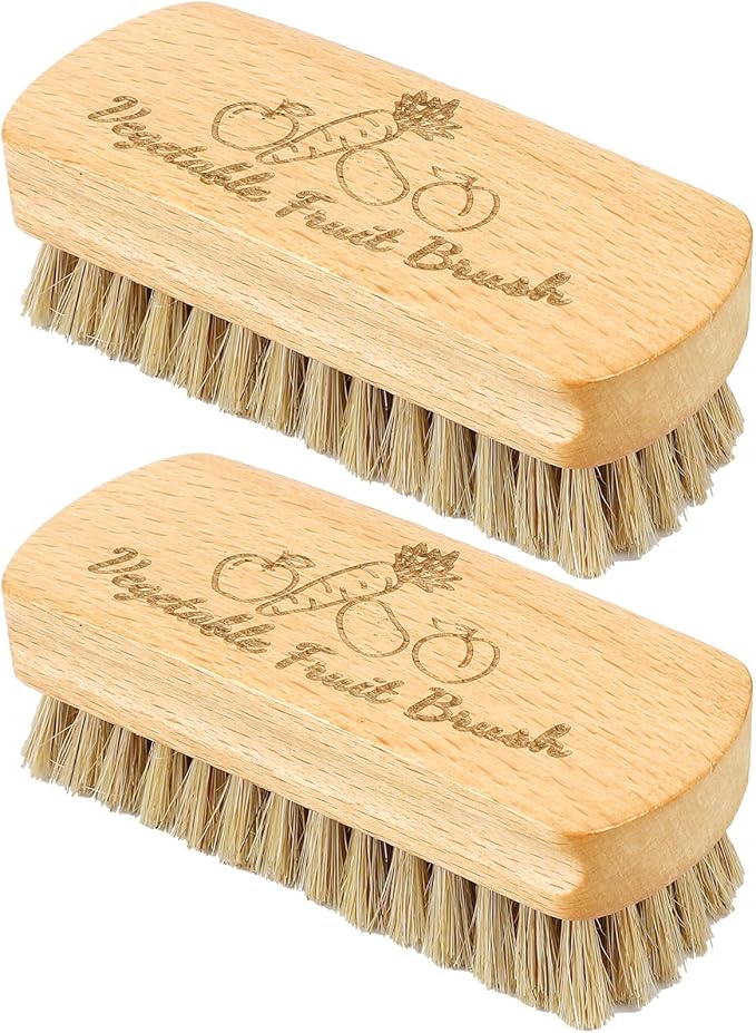 Vegetable Brush,2 Veggie Wash Brushes Potato Brush Cleaning Brush for Potato Carrot Cucumber and Fruits Vegetable Brush Scrubber for Food