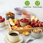 Morandi Color Ramekins Set of 6, 8 oz Creme Brulee Ramekins Oven Safe, Porcelain Ramekin Bowls, Mini Cheesecake Pans, Small Baking Dish, Dipping Sauce Bowls, Ramekin for Baking Souffle, Ice Cream