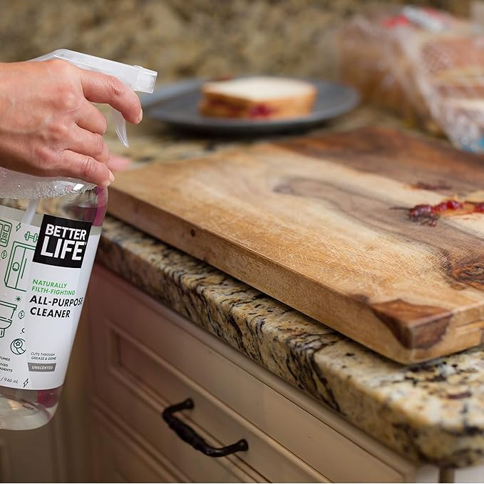 Better Life All Purpose Cleaner - Multipurpose Home and Kitchen Cleaning Spray for Glass, Countertops, Appliances, Upholstery & More - Multi-surface Spray Cleaner - 32oz (Pack of 2) Unscented