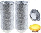 200 Pieces 2.6 Inch Round Pie Tart Small Tin Foil Pans Disposable Aluminum Mini Pie Pans for Baking, Cooking Supplies