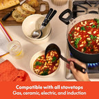 bella 12 Piece Cookware Set with EverGood™ Ceramic Nonstick Coating, Dishwasher & Oven Safe, All Stovetops Compatible, Tempered Glass Lids and Cool Touch Handles, Black