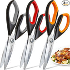 Astercook Kitchen Scissors All Purpose Heavy Duty,3 Pack Kitchen Shears Set,Stainless Steel Kitchen Gadgets for Cutting Food,Poultry,Meat,Vegetable,Herb Dishwasher Safe Utility Tools Home Gift