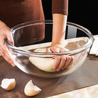 6.2Quart Large Glass Bowls with Lid,Thickened 12Inch Clear Glass Salad Cooking Bowls for Kitchen Salad Bread Storage, For Prepping, Marinating & Mixing Brining Kimch
