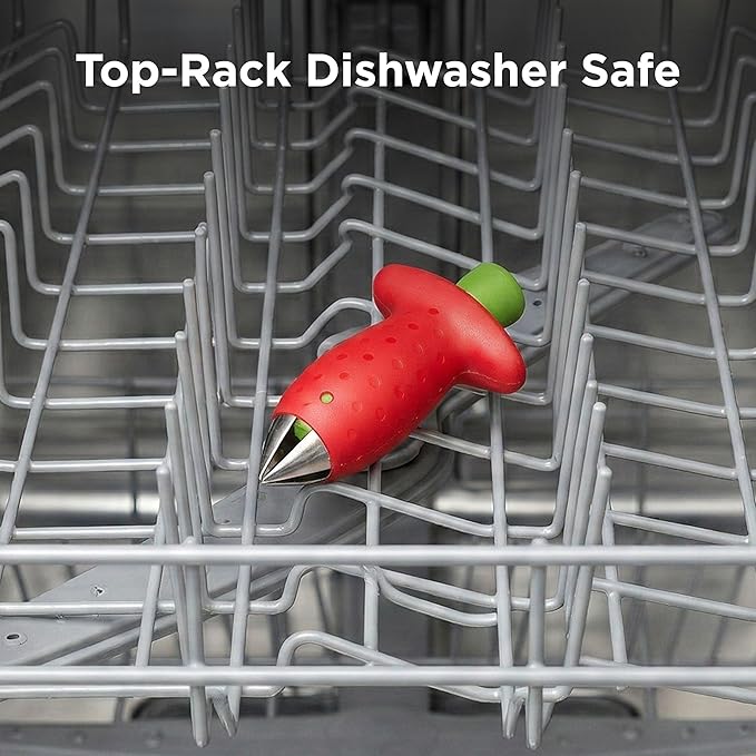 Chef'n Original Stem Gem Strawberry Huller, Red/Green - 102-138-005