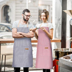 BeLuyi 2 Pack Adjustable Bib Apron with 2 Pockets Chef Cooking Kitchen Restaurant Aprons for Women Men