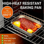 Redriver 7.7'' x 5.7'' Aluminum Foil Pans, 30 Pack Disposable Aluminum Pans, Deep Aluminum Trays, Square Cake Baking Tins for Cooking, Roasting, Heating, Catering Supplies, and Steam Tables(570ml)