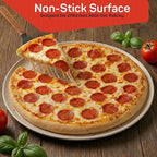 Emporio Kitchen Non-Stick Pizza Pan 2 Pack – 16 Inch Round Carbon Steel Pizza Tray with Perforated Holes, PFOAPFOSPTFE-Free, Dishwasher & Oven Safe Up To 450°F, Durable Nonstick White Marble Coating