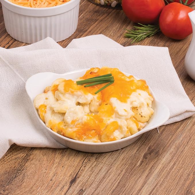 HIC Kitchen Round Au Gratin Baking Dish Set, Fine Porcelain, 4-Ounce, Set of 6