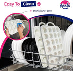 RICCLE 2 Pack Silicone Muffin Pans for Baking with Metal Reinforced Frame - Regular 12 Cup Silicone Muffin Pan & 24 Cup Mini Cupcake Pans - Silicone Cupcake Pan Set - Oven & Dishwasher Safe, BPA-Free