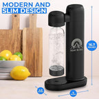 Original Soda Maker (Matte Black): Carbonate Drink (1L PET Bottle Included), Create Sparkling, Seltzer & Fizzy Water, Compatible with Any Screw-In 60L CO2 Carbonator (Not Included)
