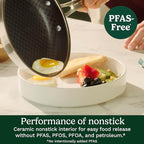 Cuisinart FusionPlus Hybrid Nonstick Stainless Steel Cookware, 10.25-Inch Deep Fry Pan Skillet with Cover, PFAS-Free PURELYSEAR Ceramic Technology, Scratch Proof, Cool Grip Handles, Dishwasher Safe
