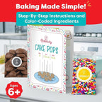 Baketivity Kids Baking DIY Activity Kit - Bake Delicious Cake Pops with Pre-Measured Ingredients – Best Gift Idea for Boys and Girls Ages 6-12 – Includes Free Hat and Apron