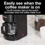 Proctor Silex 10-Cup Coffee Maker, Works with Smart Plugs That Are Compatible with Alexa, Auto Pause and Serve, Black (48351PS)