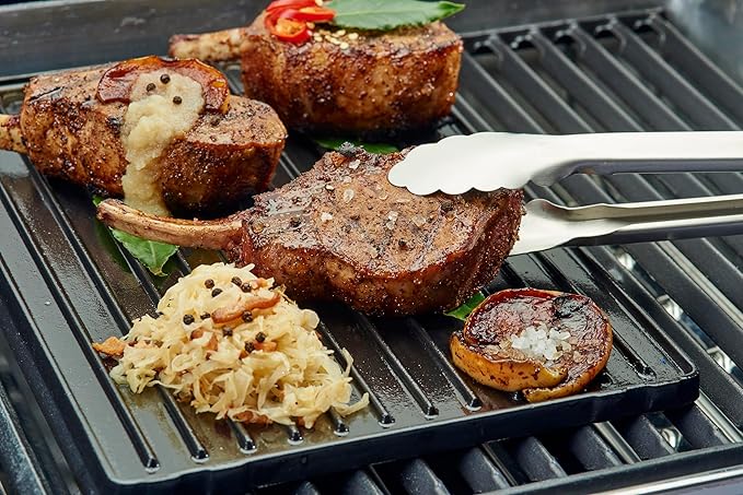GrillPro 91212 Universal Porcelain Coated Cast Iron Griddle, Black