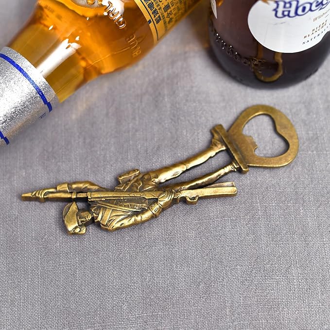 Beer Bottle Opener Soldier，Cool Bottle Opener for Bar Tool, Soda and Beer Cap Remover, Cool & Fun Gadget