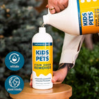 KIDS 'N' PETS Instant All-Purpose Stain & Odor Remover - Cleans Dog Pee, Cat Urine, Other Smells, Spots from Carpet, Couch, Mattress - Non-Toxic Chemicals & Child Safe Enzyme Cleaner - 1-Gallon