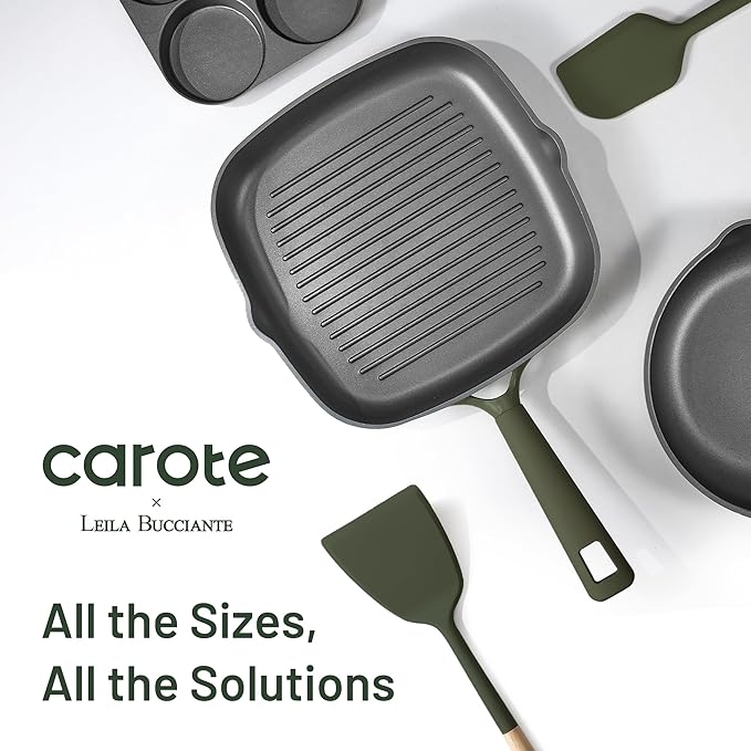 CAROTE 31PCS Pots and Pans Set, Nonstick Cookware Set Kitchen Non Stick Induction Titanium Cookware Non-toxic Granite Cooking set, PFOA Free