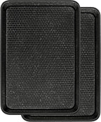 Wildone Baking Sheet Pan Set, Honeycomb Embossed Nonstick Baking Sheet 15x10 In, Thicker Carbon Steel Cookie Sheet, Even Heating Jelly Roll Pan, Black, 2 Pack