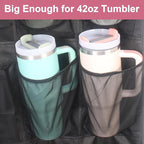 Cup Storage Organizer Compatible Stanley - 15 Large Bottle Pockets, Hanging Wall Mount for Various Sizes, Tumbler Storage Accessories