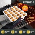 Socisen 24 Cups Silicone Muffin Pan with Metal Reinforced Frame Mini Size Cupcake Pan Tray Egg Bites Silicone Circle Cookie Molds Muffin Tin Tart Pans Non Stick Toxic Oven Safe Baking Sheet Set