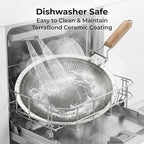 Nonstick Stainless Steel Cookware, 12-Inch Round Griddle Pan with PFAS-Free PURELYSEAR Ceramic Technology, Scratch Proof, Cool Grip Handles, Dishwasher Safe