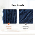 Electric Heated Blanket Queen Size - 84"x90", Soft Flannel Heating Blanket, 10 Heating Levels, 1-12 H Auto Shut Off, Dual Controllers, Breathable Warm and Washable for Bed, Navy Blue