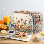 JEOCODY Flower Toaster Oven Cover - Quilted, Fits Most 4 Slice Toasters & Microwaves, Women's Gift