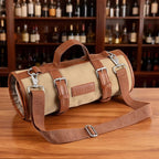 Etens Bartender Travel Kit with Waxed Bag | 22 Piece Bar Set in Roll | Portable Cocktail Tools for Home & Travelling Bartending – Professional Boston Shakers, Unbreakable Melon Squeezer, Accessories