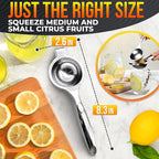 Stainless Steel Lemon Squeezer – 8.3"x2.6" Lime Squeezer | Heavy-Duty, Ergonomic Handheld, Juicer for Citrus Juice Extraction for Holiday & Festive Drinks, Great Kitchen Gifts for Chefs